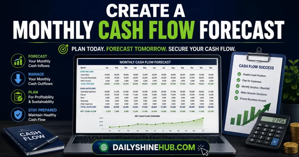 Create a Monthly Cash Flow Forecast