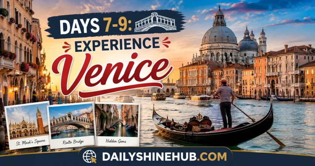 Help Me Plan a Trip to Italy: A Step-by-Step Practical Itinerary 3 Days 7–9 Experience Venice