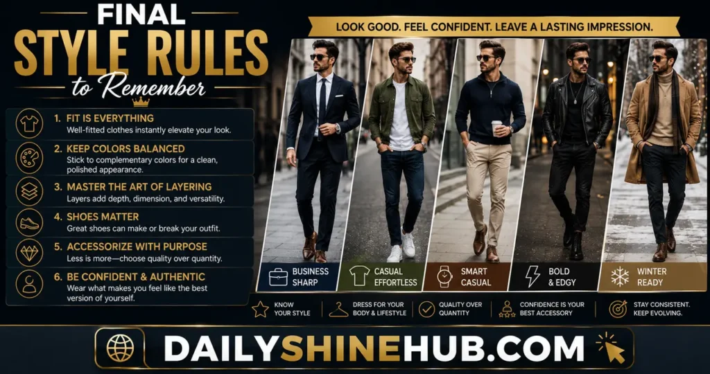 Outfit Ideas: The Ultimate Master Style Guide for Building Better Looks 6 Final Style Rules to Remember