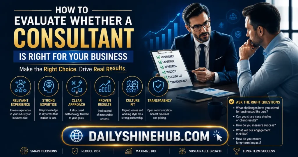 How to Evaluate Whether a Consultant Is Right for Your Business