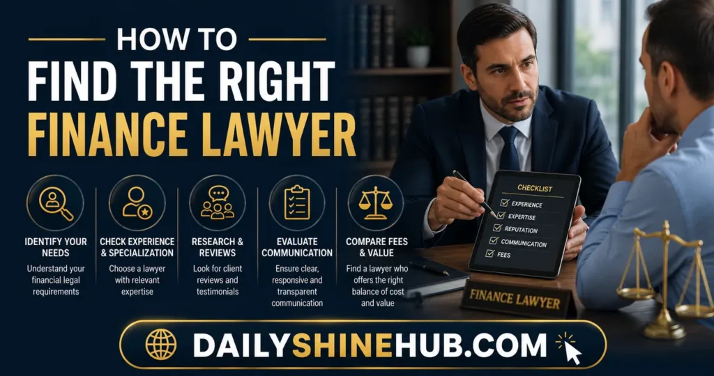 How to Find the Right Finance Lawyer