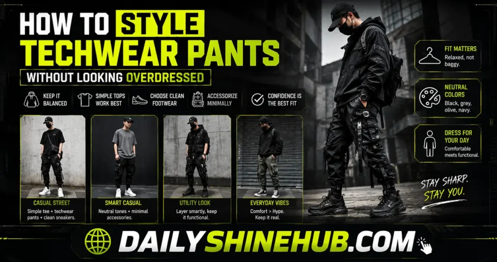 How to Style Techwear Pants Without Looking Overdressed