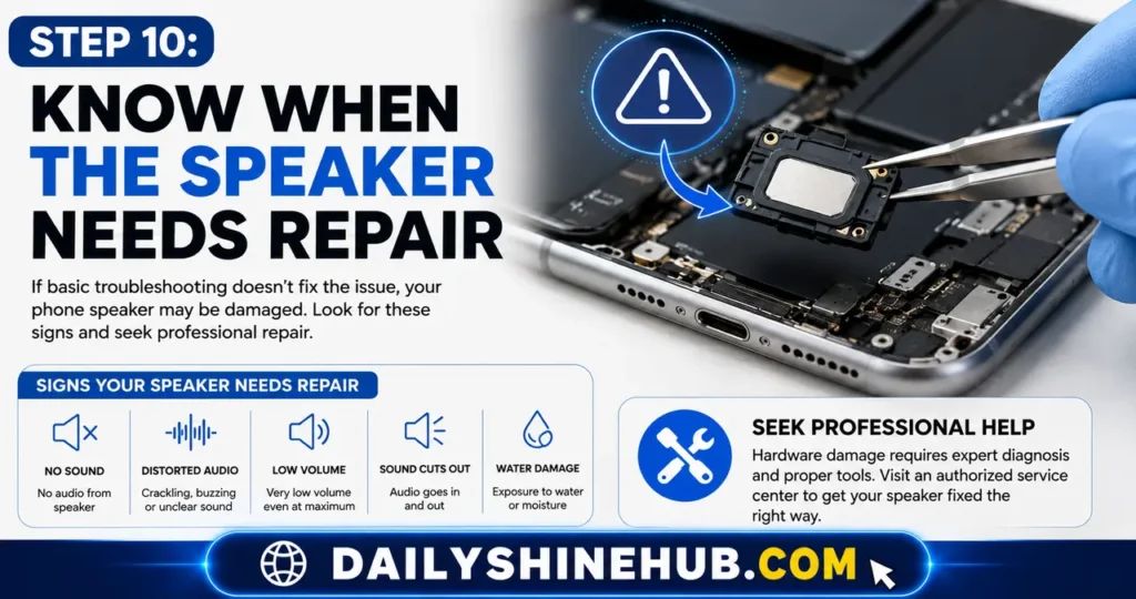 Step 10 Know When the Speaker Needs Repair