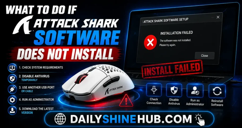 What to Do If Attack Shark Software Does Not Install